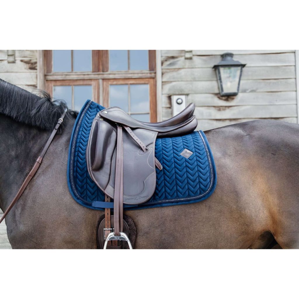 Kentucky Horsewear Sottosella Velvet Pearls Dressage Navy
