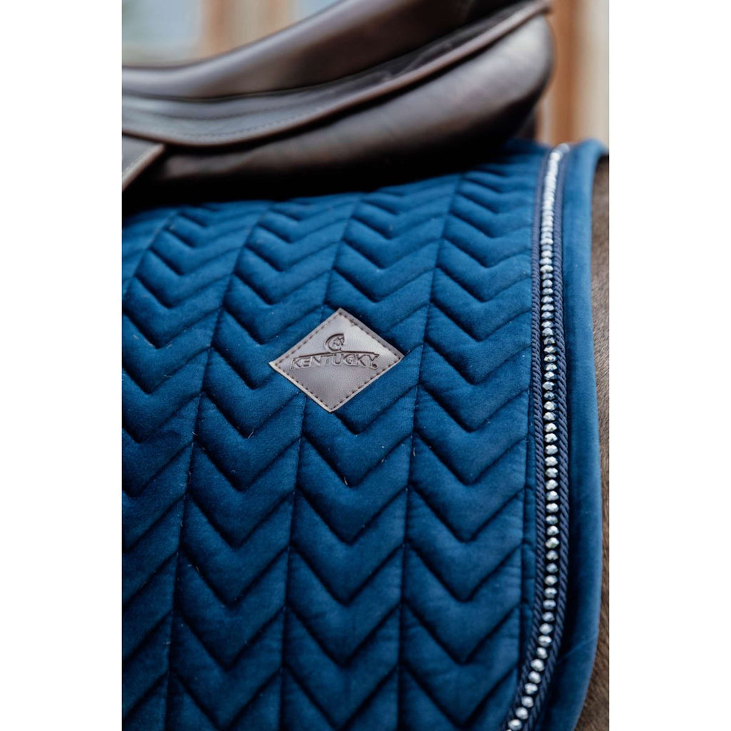 Kentucky Horsewear Sottosella Velvet Pearls Dressage Navy