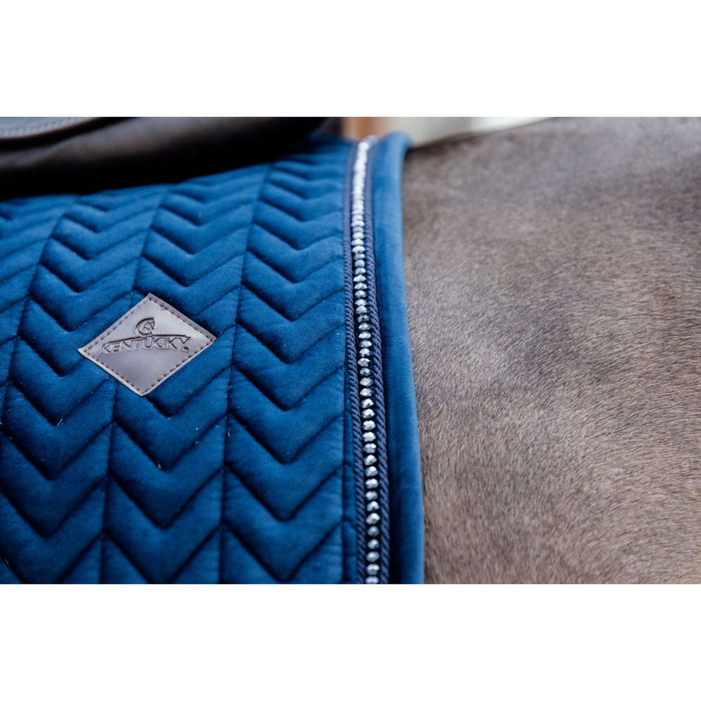 Kentucky Horsewear Sottosella Velvet Pearls Dressage Navy