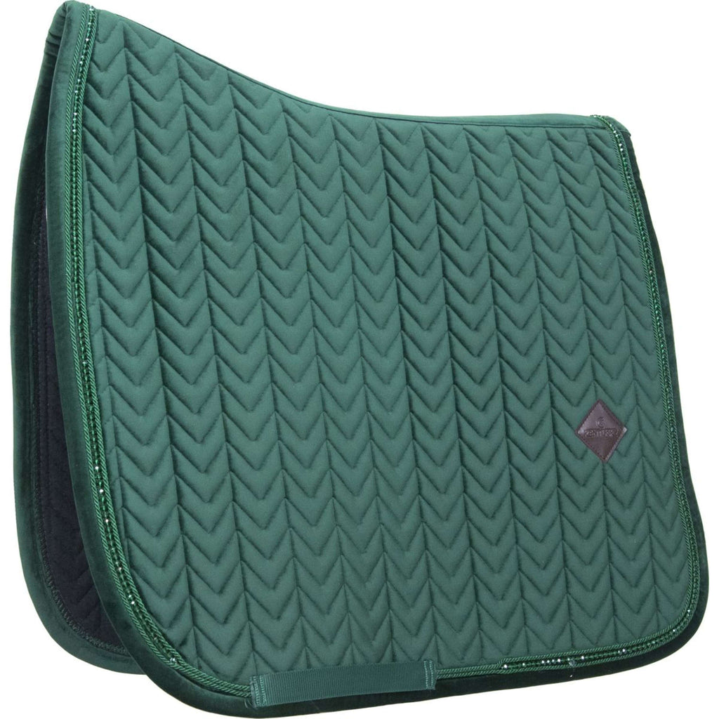 Kentucky Horsewear Sottosella Velvet Pearls Dressage Pine Green