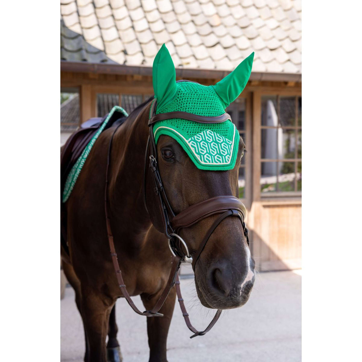 Kentucky Cuffietta Wellington Velvet Maze Cipher Bianco/Verde