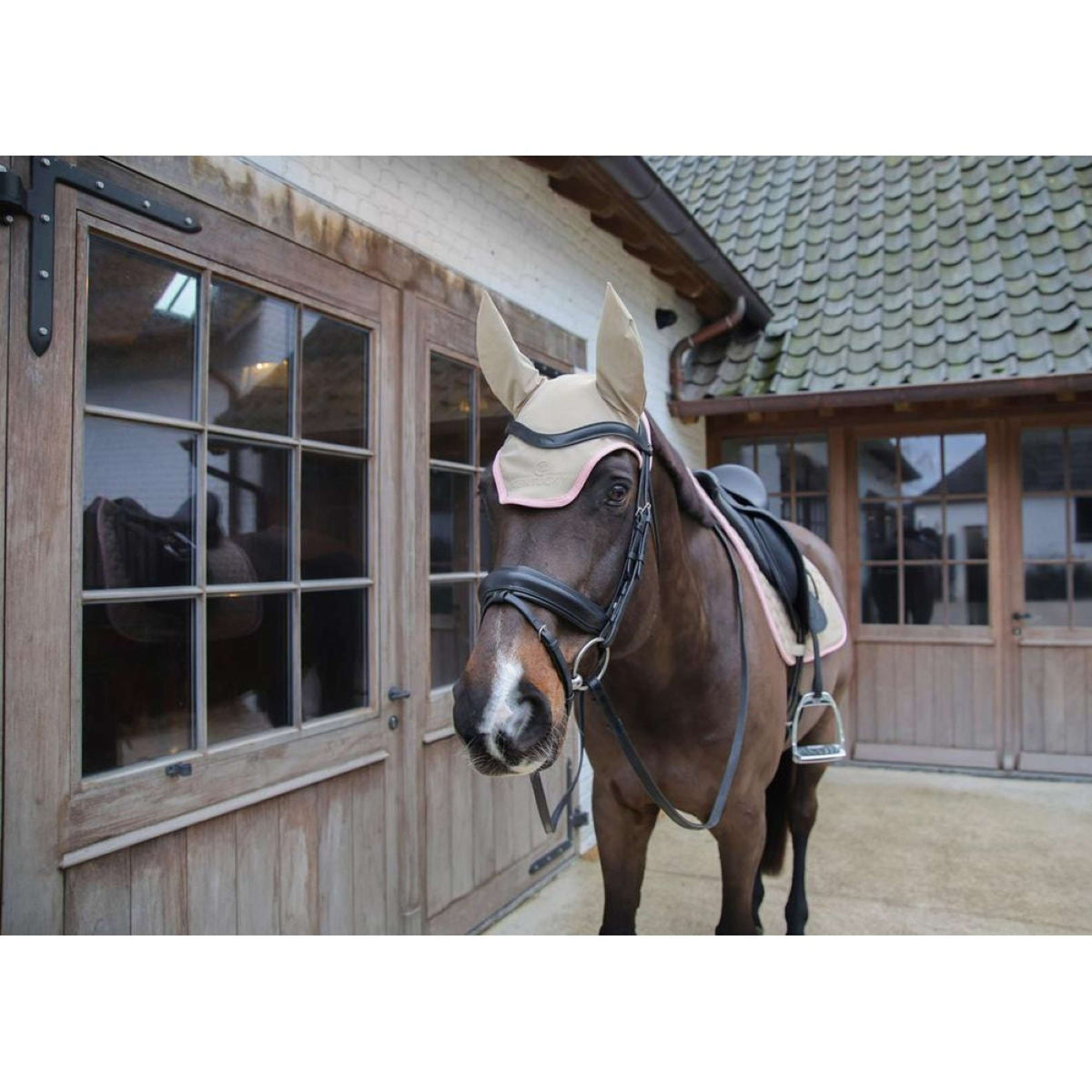 Kentucky Horsewear Cuffietta Wellington Softshell Beige/Rosa antico