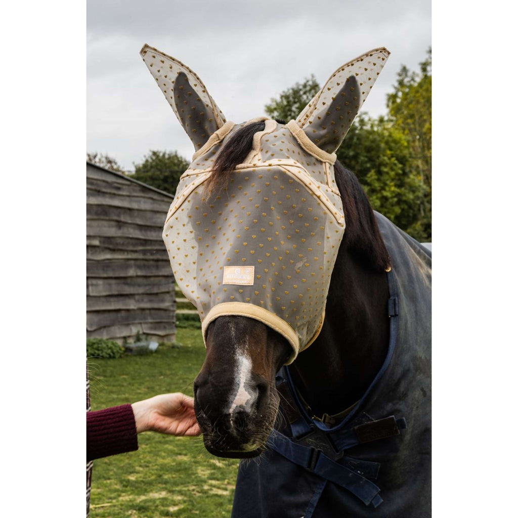 Kentucky Maschera per Mosche Heart con Orecchie e Naso Beige