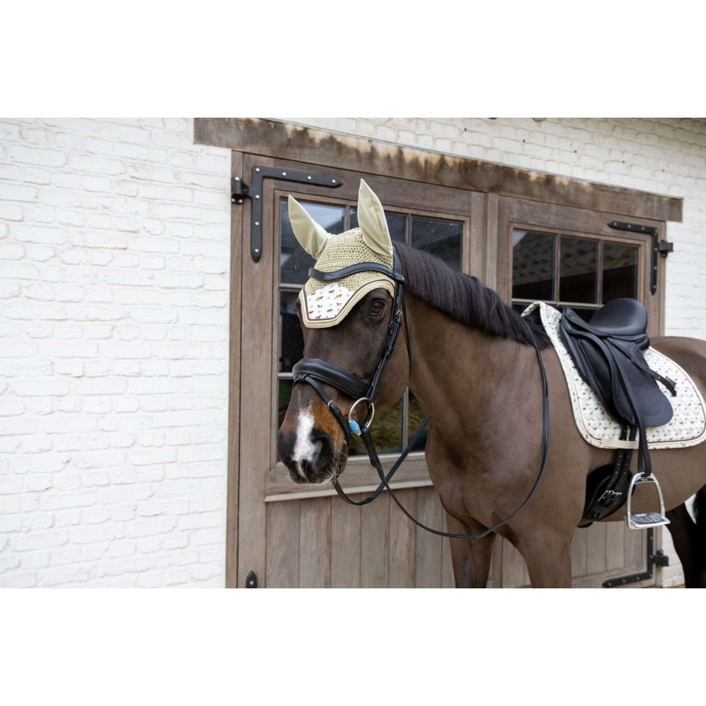 Kentucky Cuffietta Wellington Velvet Horse Printing Beige