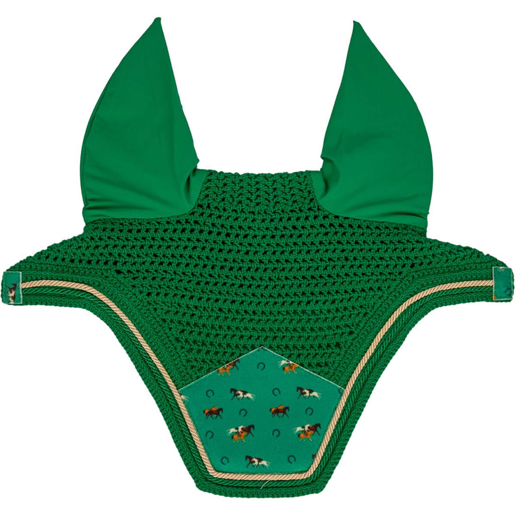 Kentucky Cuffietta Wellington Velvet Horse Printing Verde