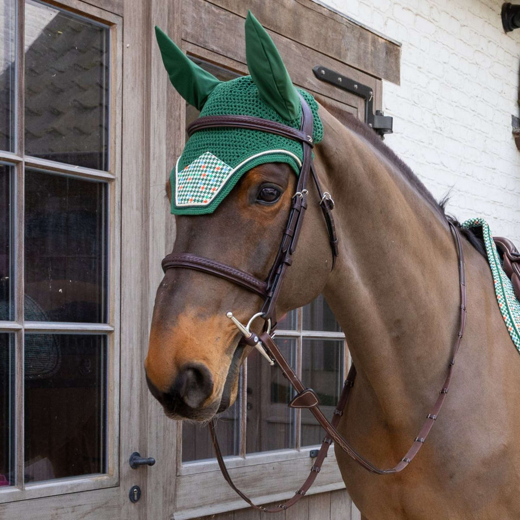 Kentucky Cuffietta Wellington Velvet Pied De Poule Verde scuro