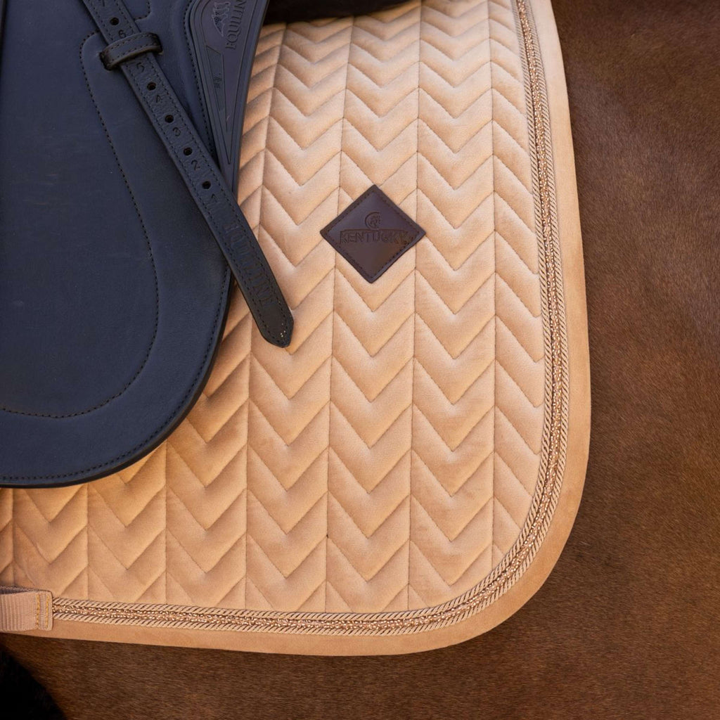 Kentucky Sottosella Velvet Mini Pearls Dressage Beige