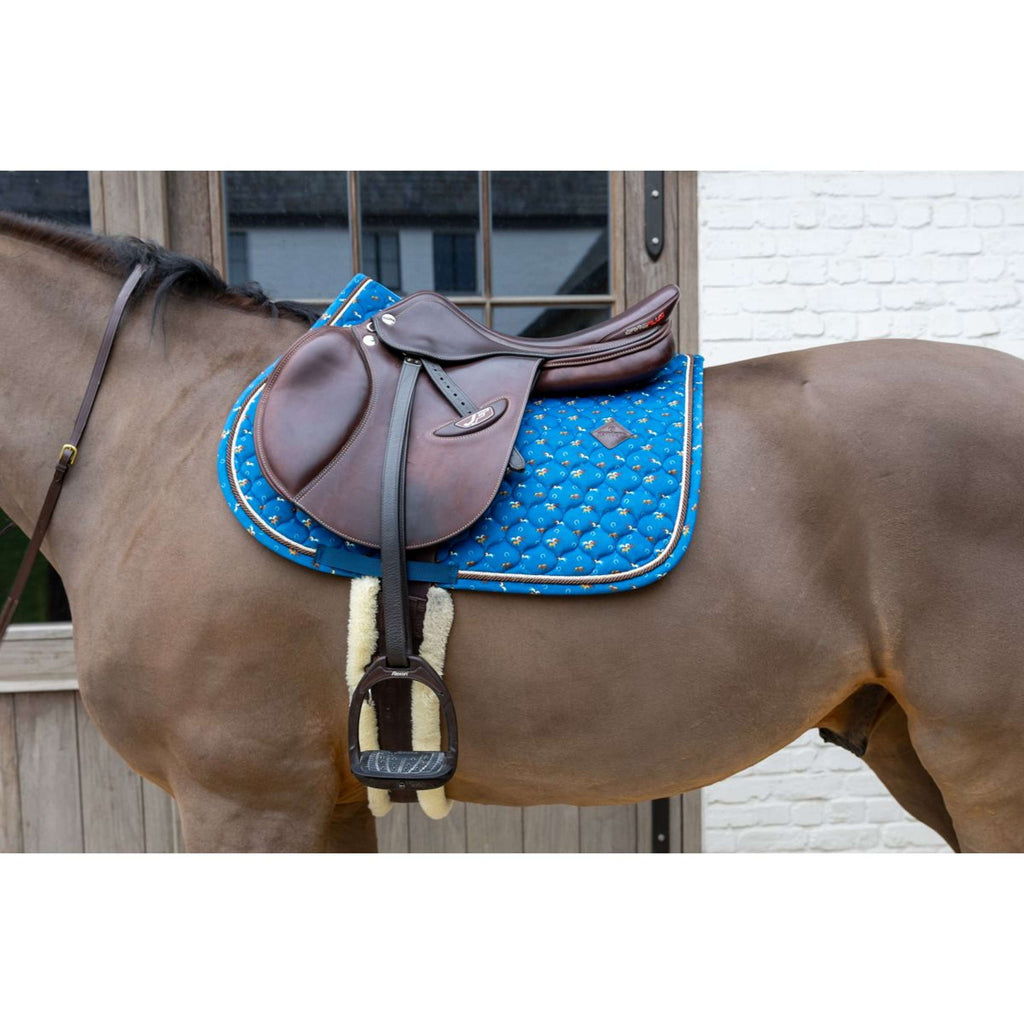 Kentucky Sottosella Velvet Horse Printing saltando Navy