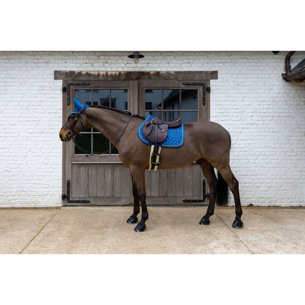 Kentucky Sottosella Velvet Horse Printing saltando Navy