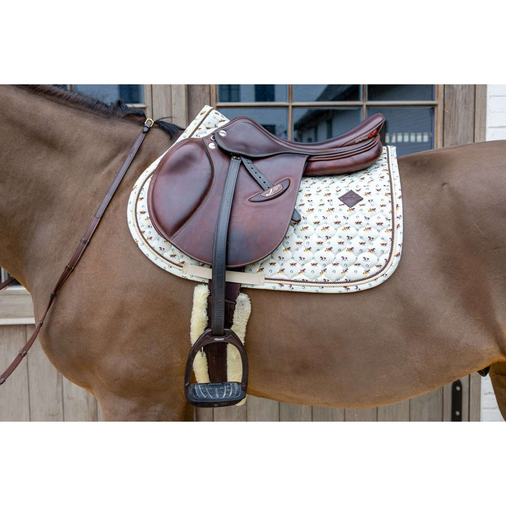 Kentucky Sottosella Velvet Horse Printing Beige