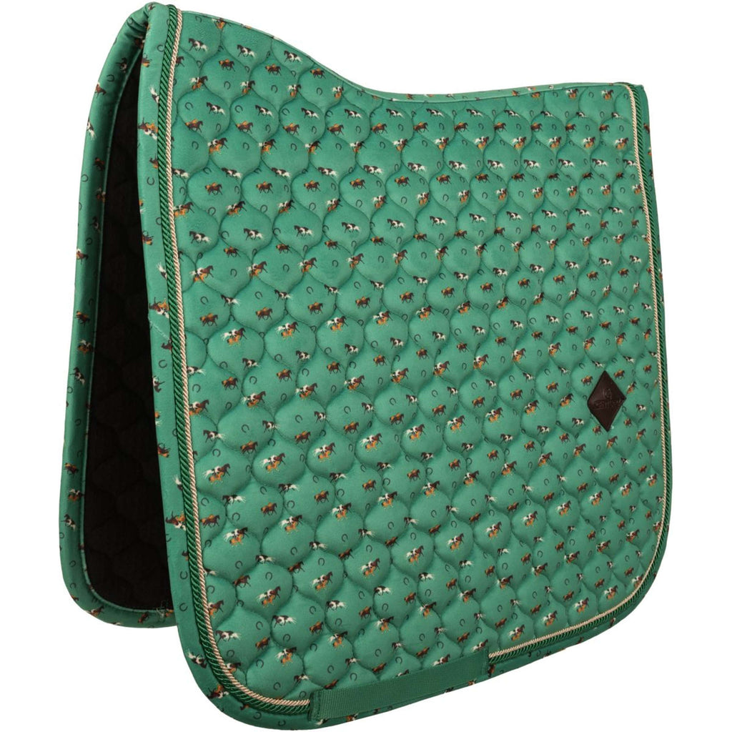 Kentucky Sottosella Velvet Horse Printing Dressage Verde