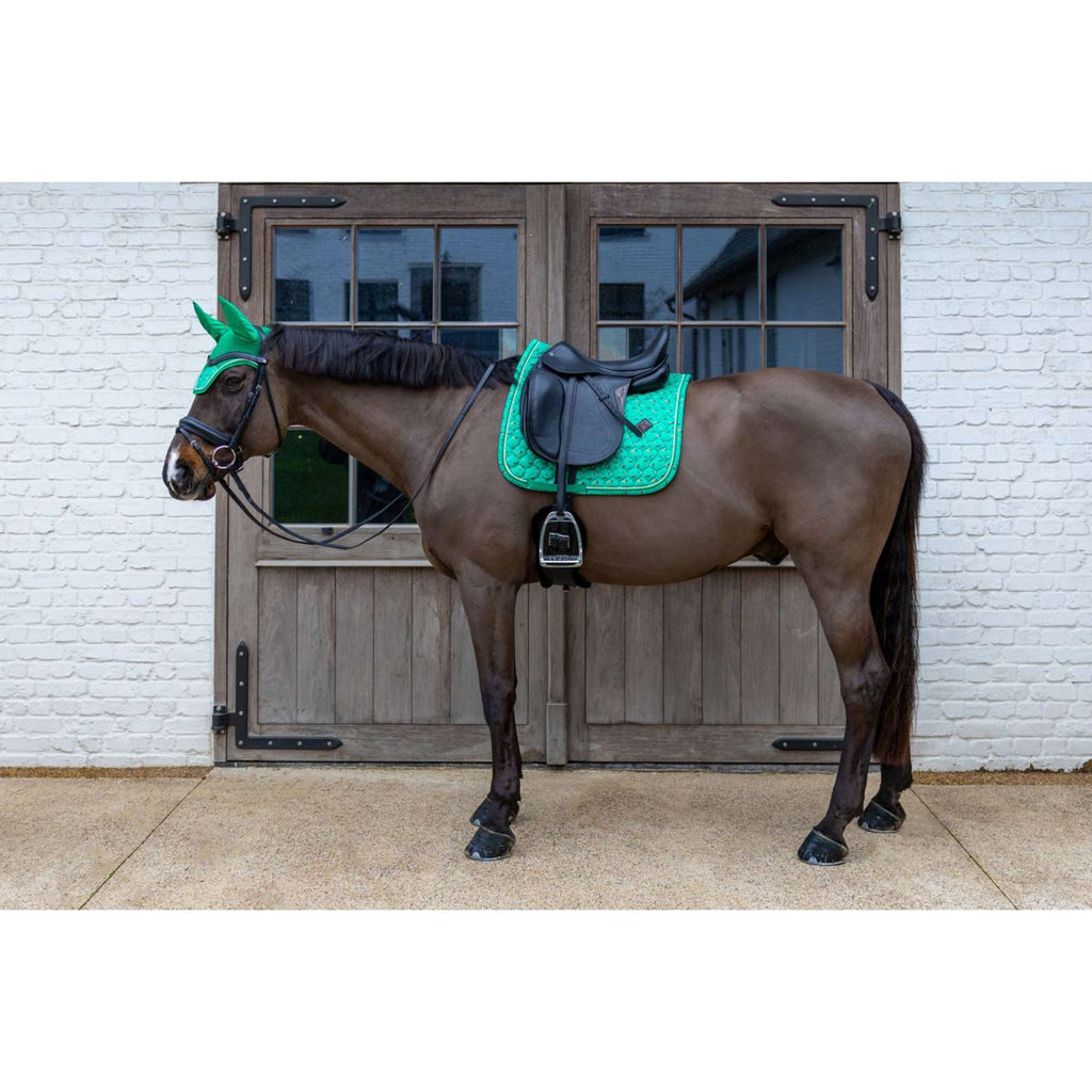 Kentucky Sottosella Velvet Horse Printing Dressage Verde