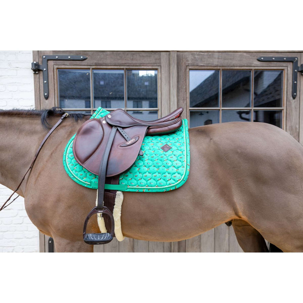 Kentucky Sottosella Velvet Horse Printing saltando Verde