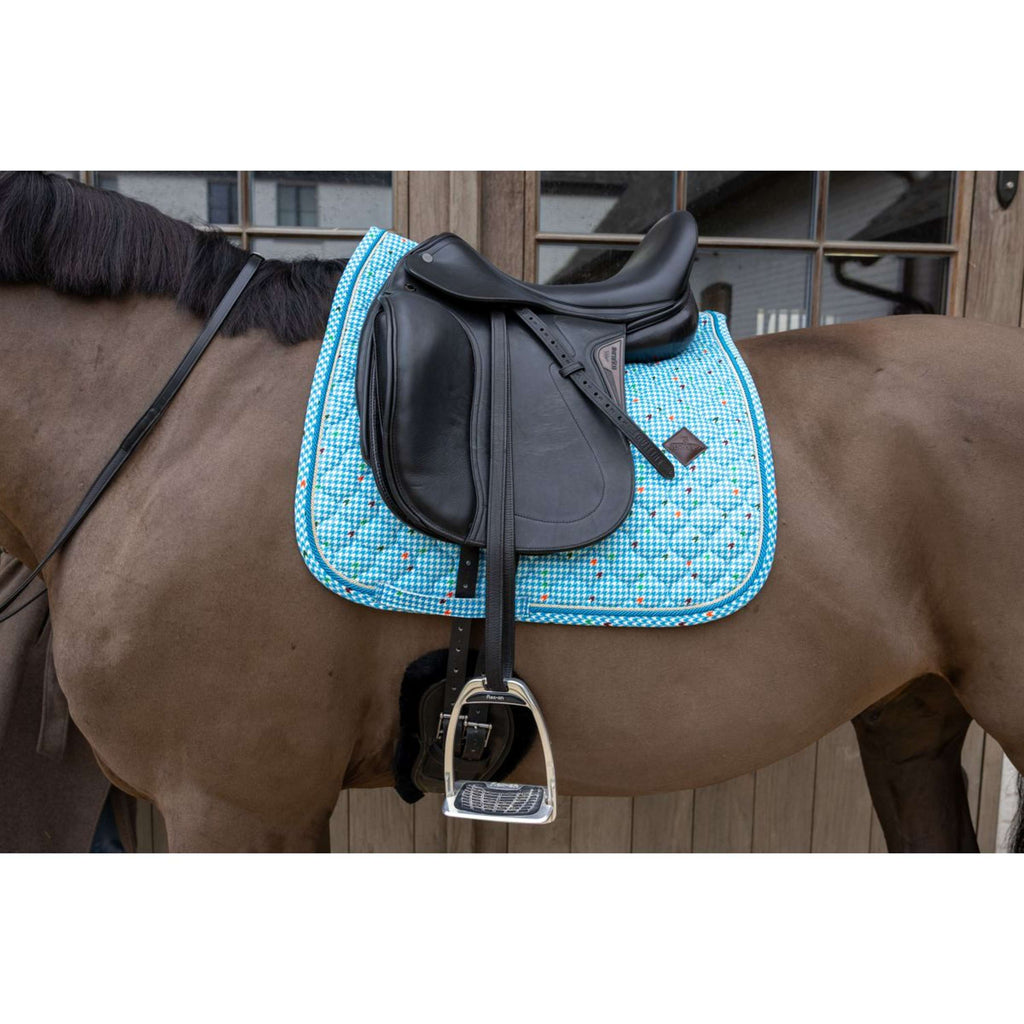 Kentucky Sottosella Velvet Pied De Poule Dressage Navy