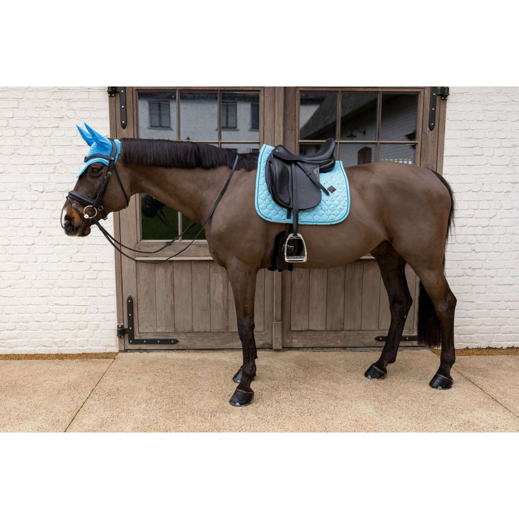 Kentucky Sottosella Velvet Pied De Poule Dressage Navy