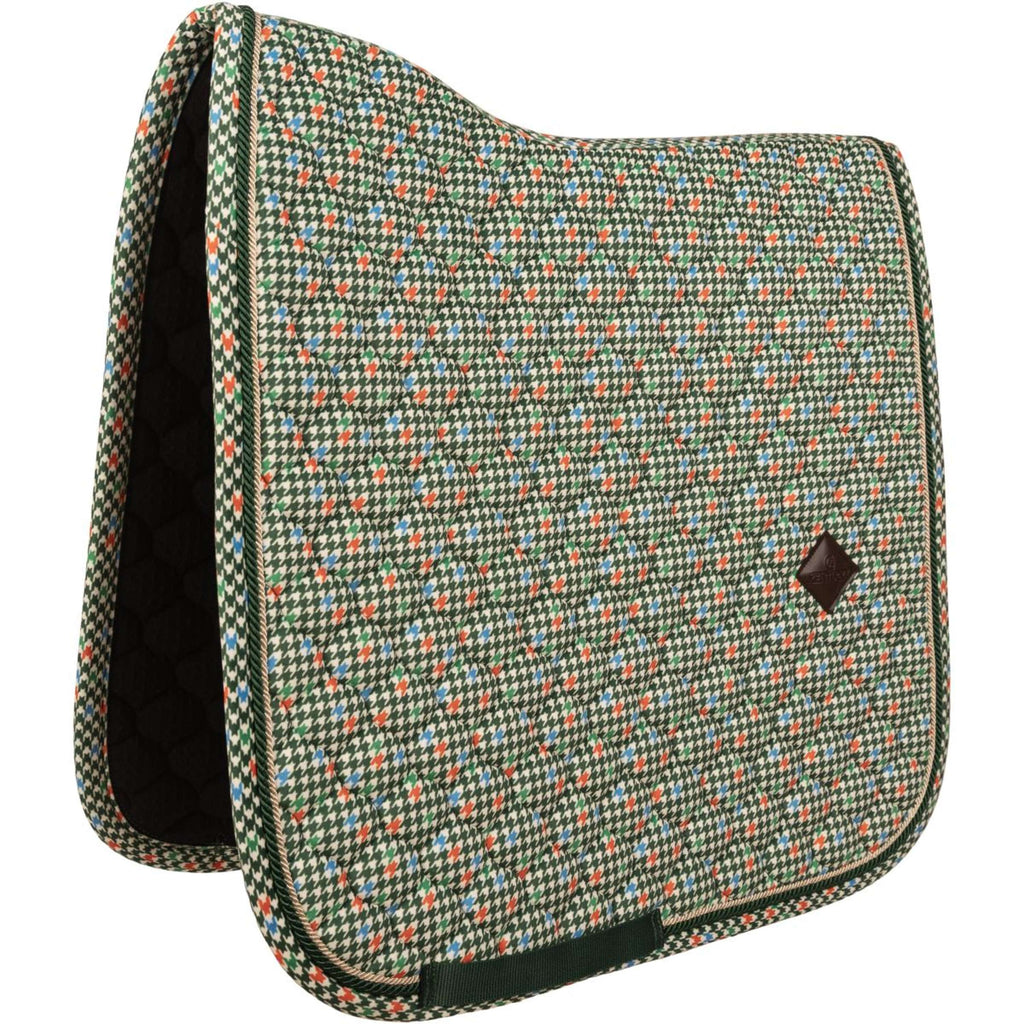 Kentucky Sottosella Velvet Pied De Poule Dressage Verde scuro
