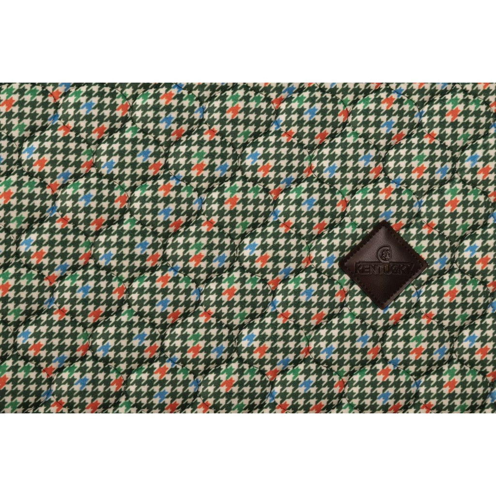 Kentucky Sottosella Velvet Pied De Poule Verde scuro