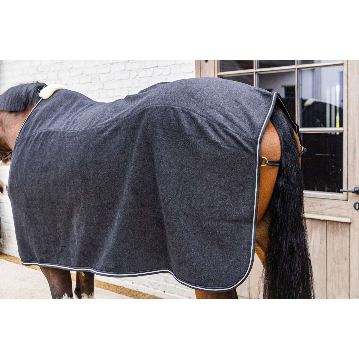 Kentucky Coperta in Pile Heavy Melange Nero