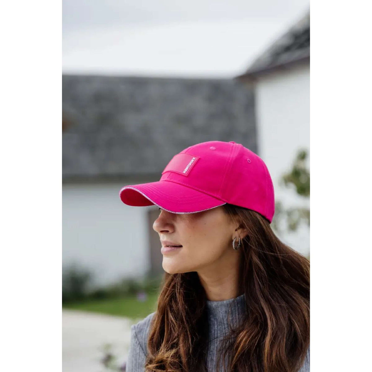 Kentucky Horsewear Cappello Rubber Logo Rosa