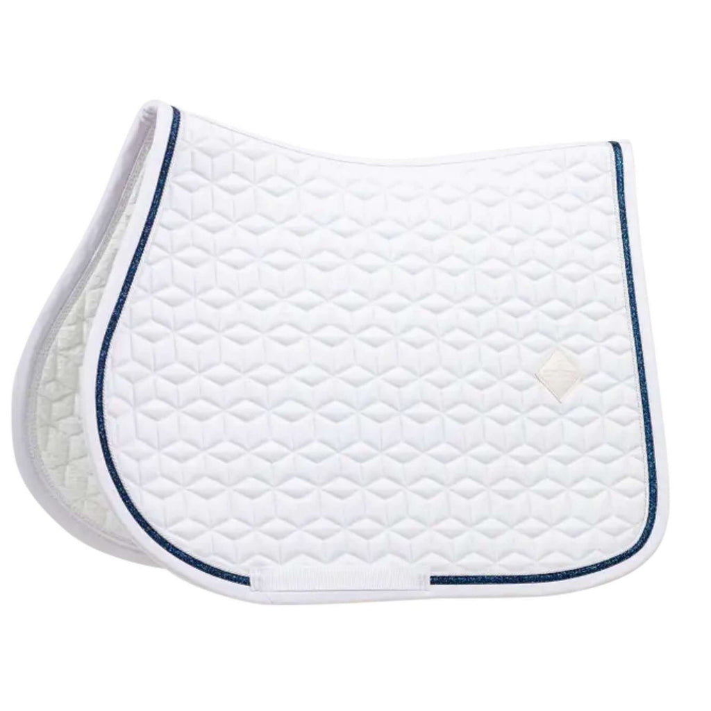 Kentucky Horsewear Sottosella Glitter Rope Saltando Bianco/blu marino