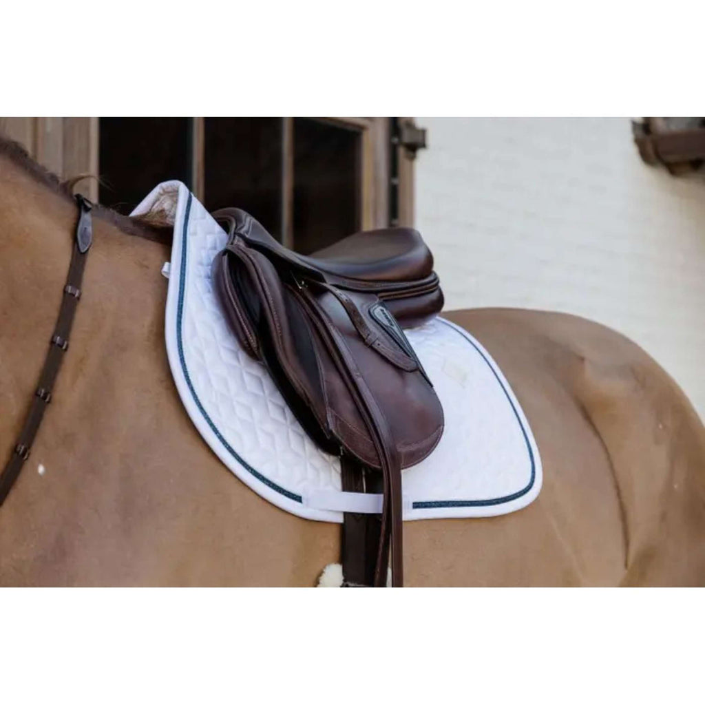 Kentucky Horsewear Sottosella Glitter Rope Saltando Bianco/blu marino