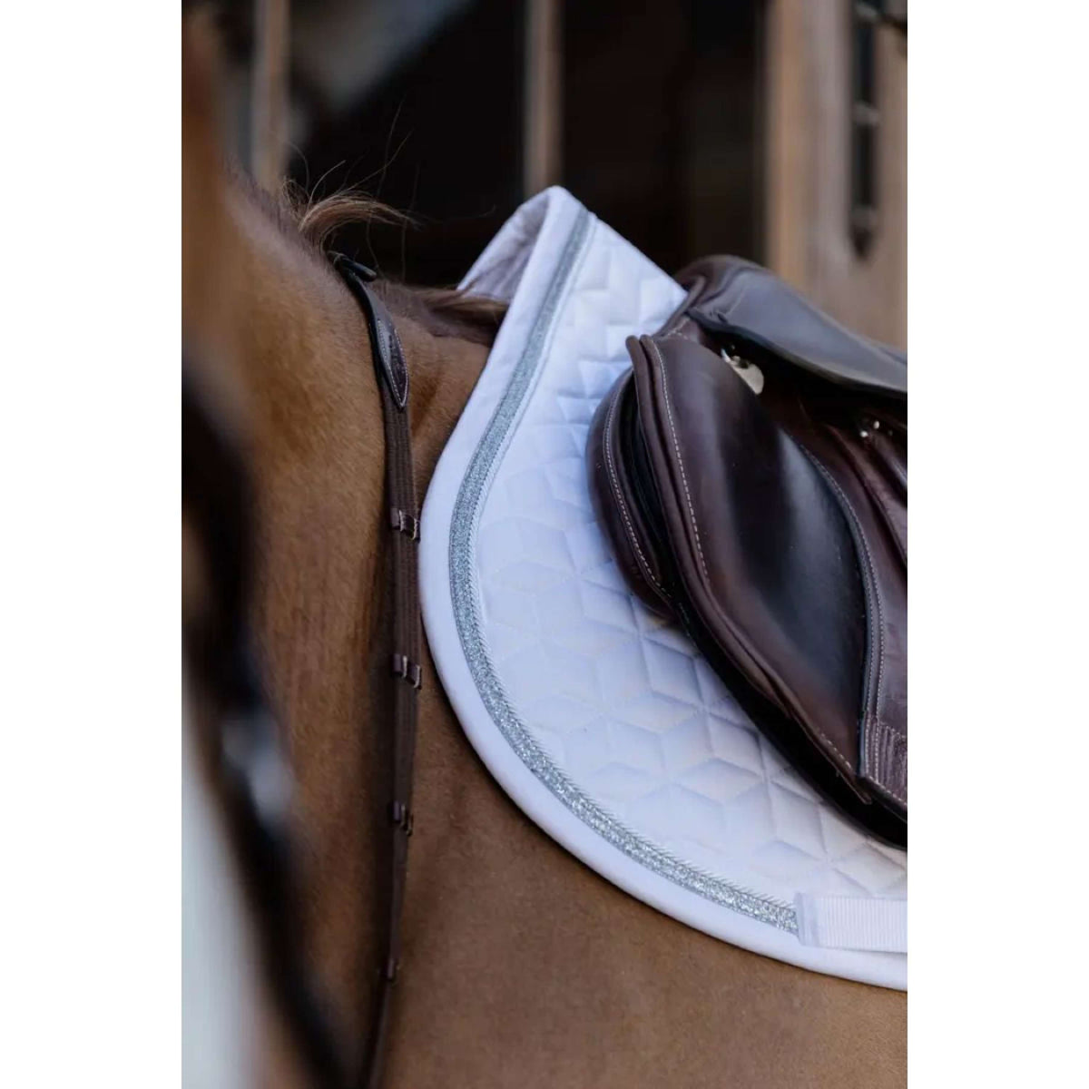 Kentucky Horsewear Sottosella Glitter Rope Springen Bianco/Bianco