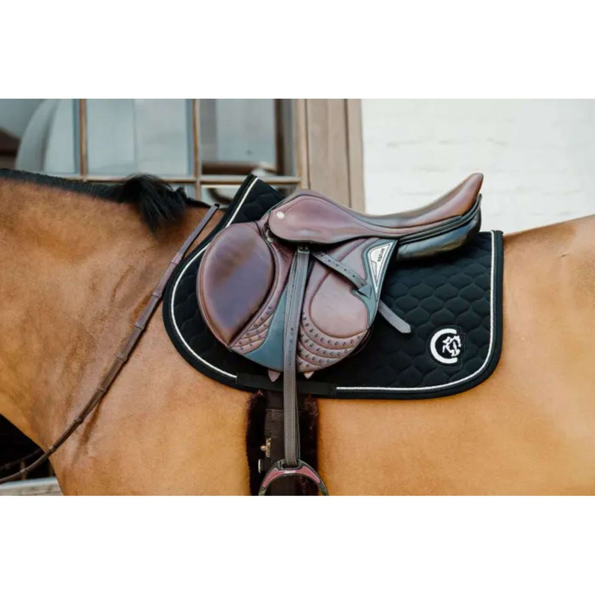 Kentucky Horsewear Sottosella Onion Quilt 3D Logo Springen Nero