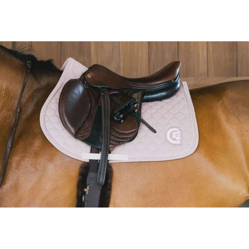 Kentucky Horsewear Sottosella Onion Quilt 3D Logo Saltando Rosa antico