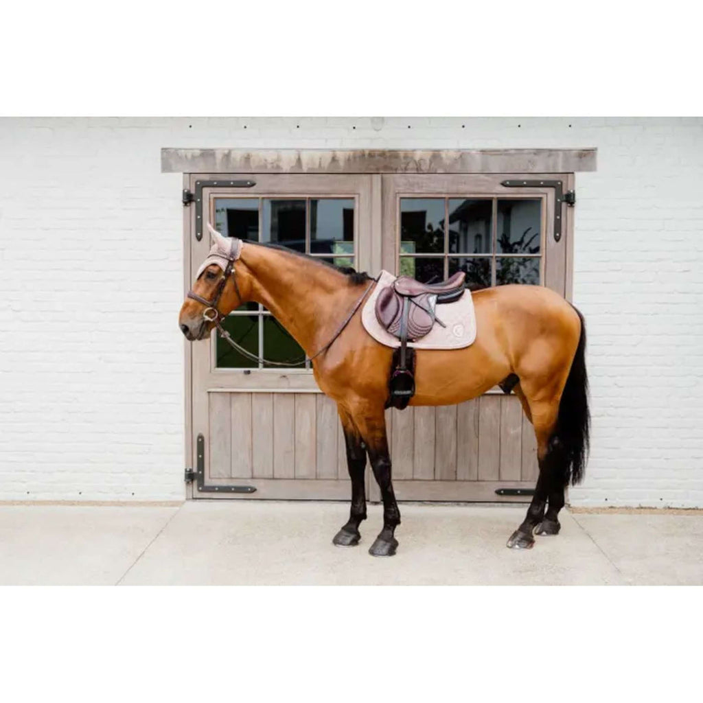 Kentucky Horsewear Sottosella Onion Quilt 3D Logo Saltando Rosa antico