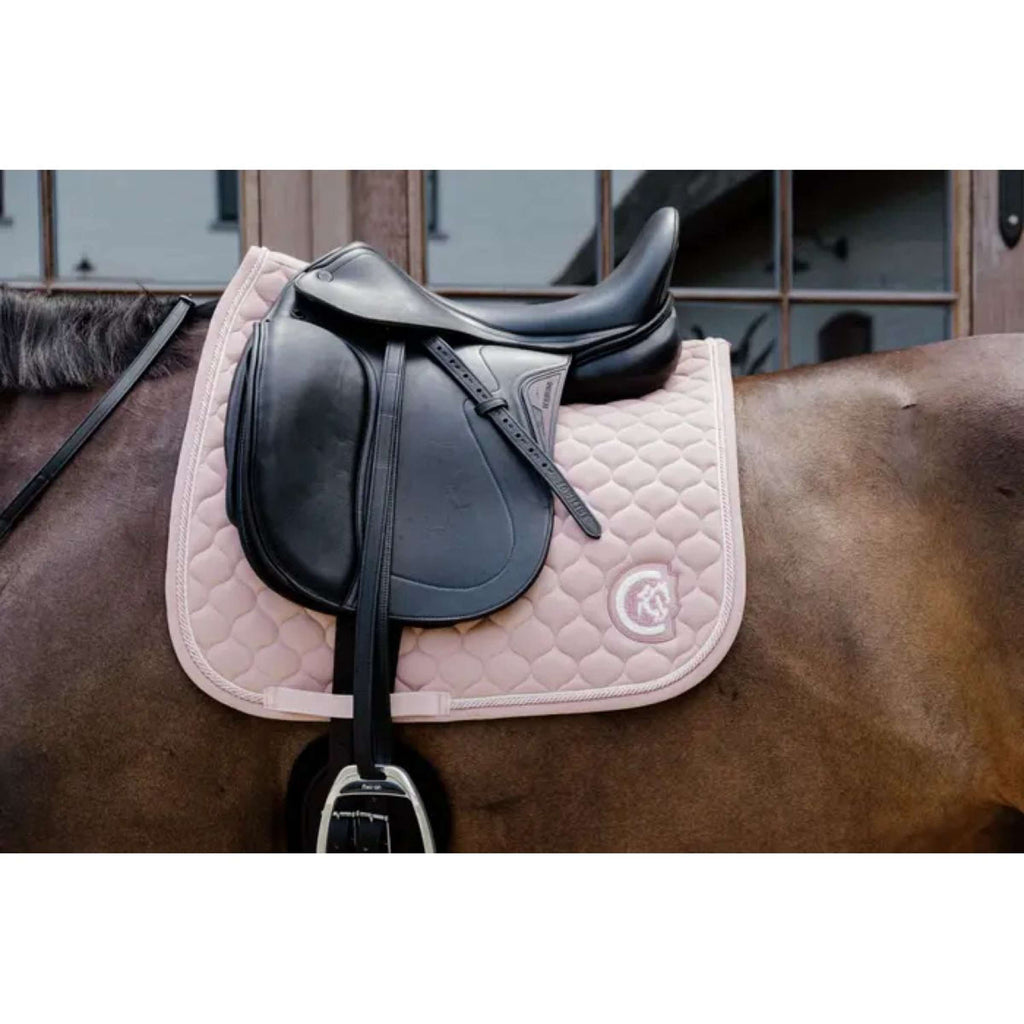 Kentucky Horsewear Sottosella Onion Quilt 3D Logo Rosa antico