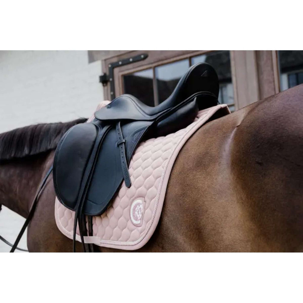 Kentucky Horsewear Sottosella Onion Quilt 3D Logo Rosa antico