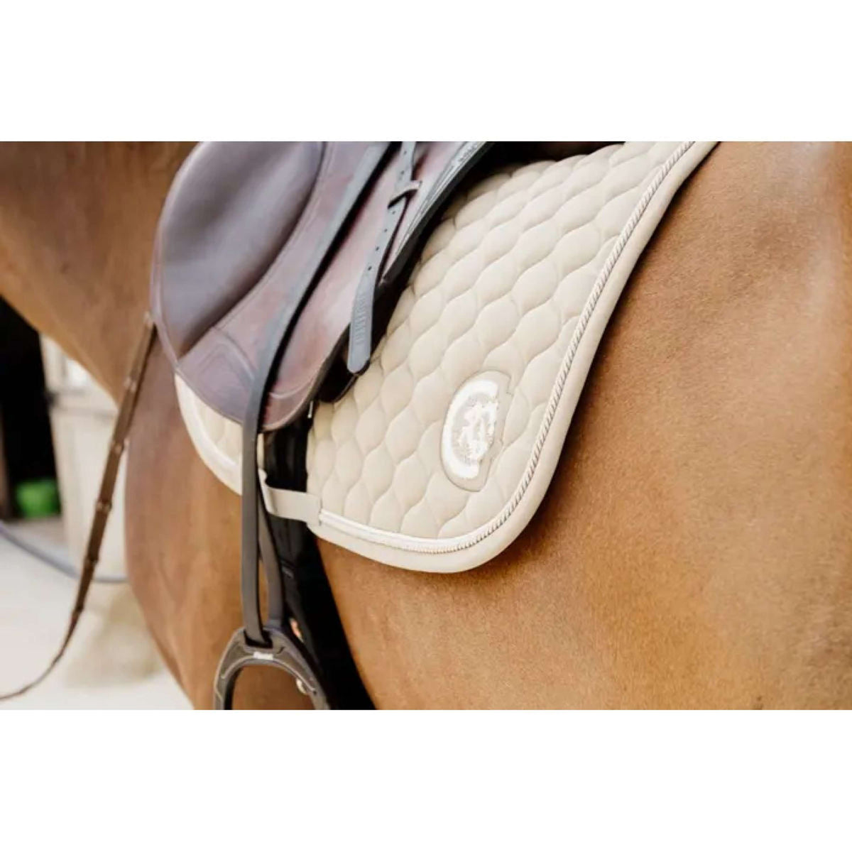 Kentucky Horsewear Sottosella Onion Quilt 3D Logo Springen Beige