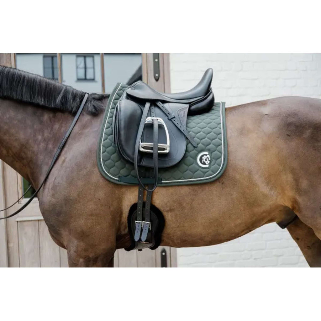 Kentucky Horsewear Sottosella Onion Quilt 3D Logo Dressage Pine Green