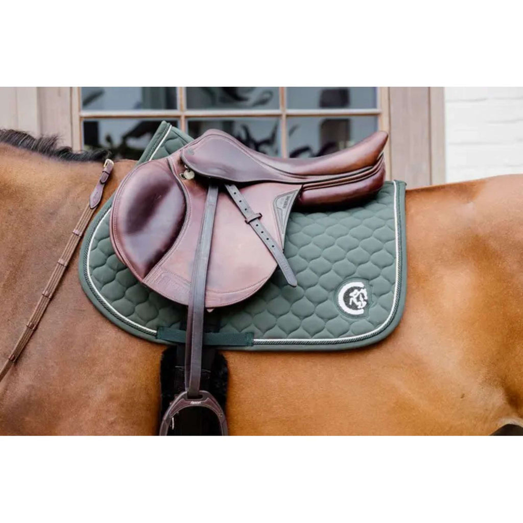 Kentucky Horsewear Sottosella Onion Quilt 3D Logo Saltando Pine Green