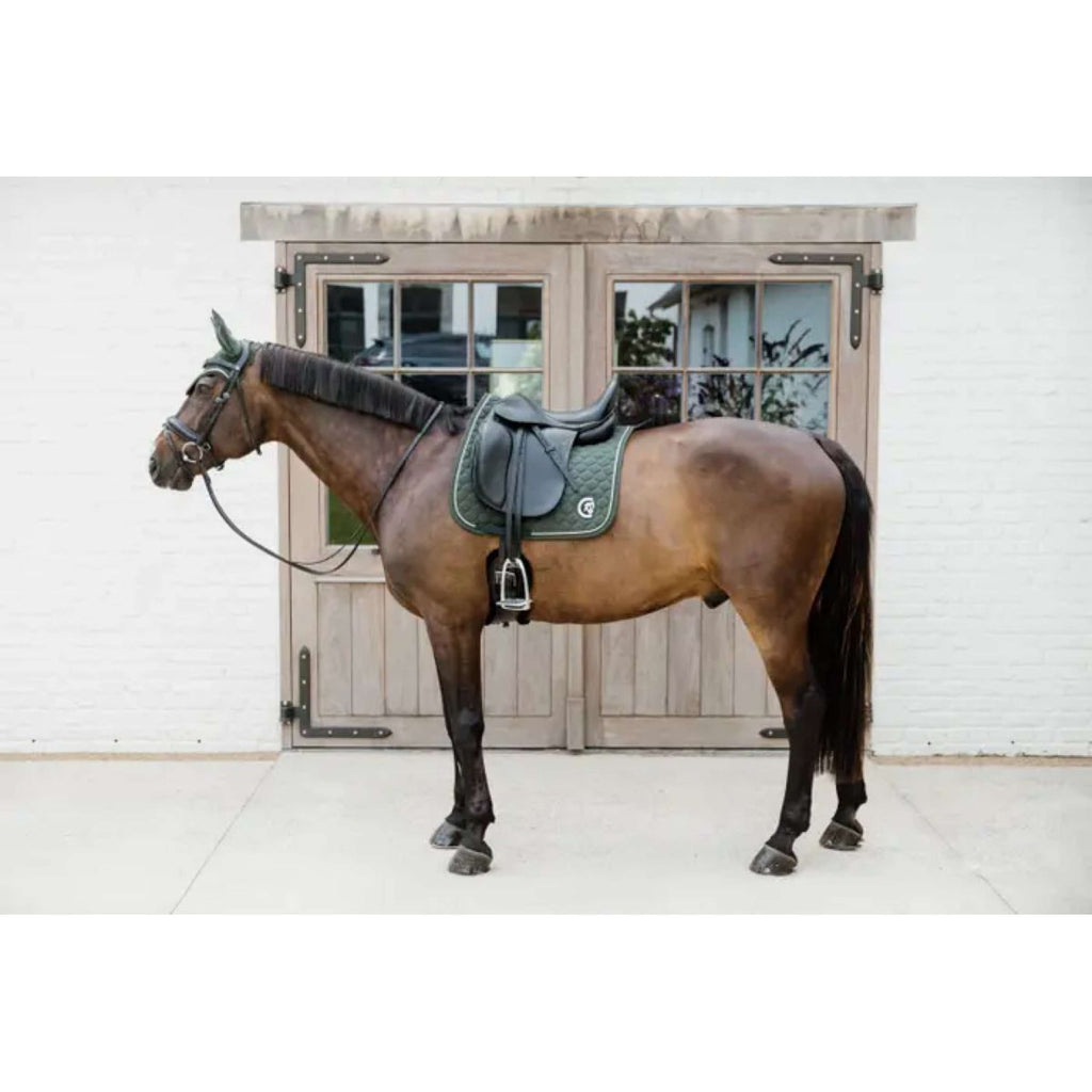 Kentucky Horsewear Sottosella Onion Quilt 3D Logo Dressage Pine Green