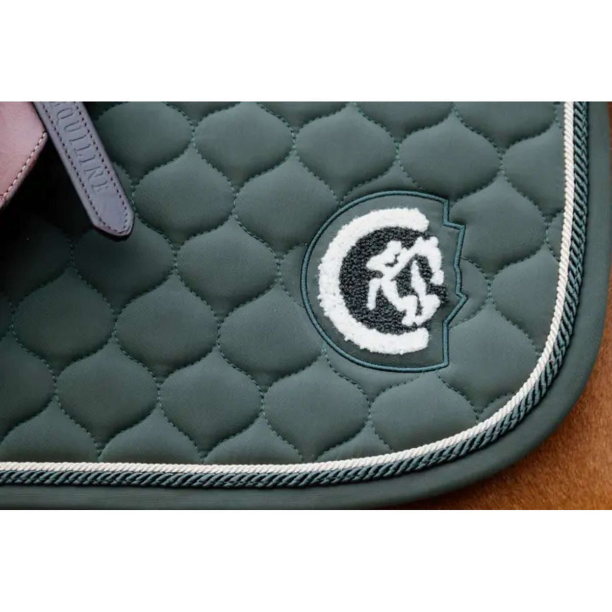 Kentucky Horsewear Sottosella Onion Quilt 3D Logo Springen Pine Green