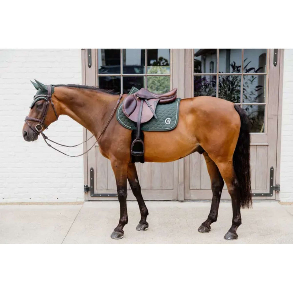 Kentucky Horsewear Sottosella Onion Quilt 3D Logo Saltando Pine Green