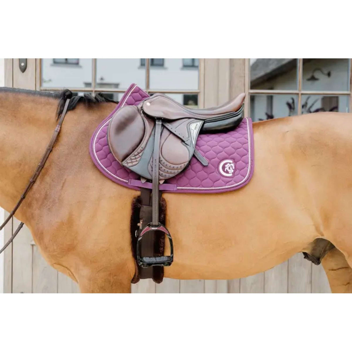 Kentucky Horsewear Sottosella Onion Quilt 3D Logo Springen Viola
