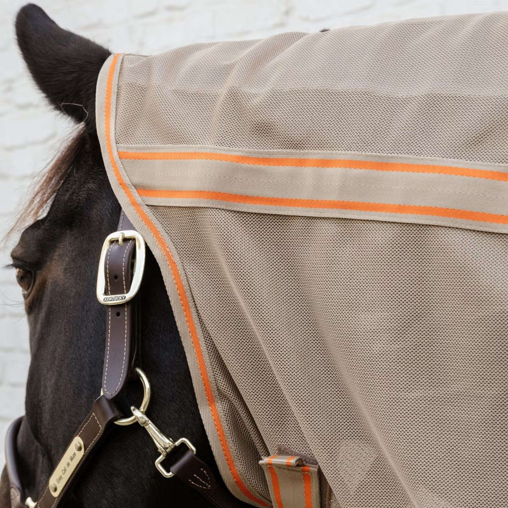 Kentucky Horsewear Coperta Antimosche Comfort Mesh Beige/Arancione