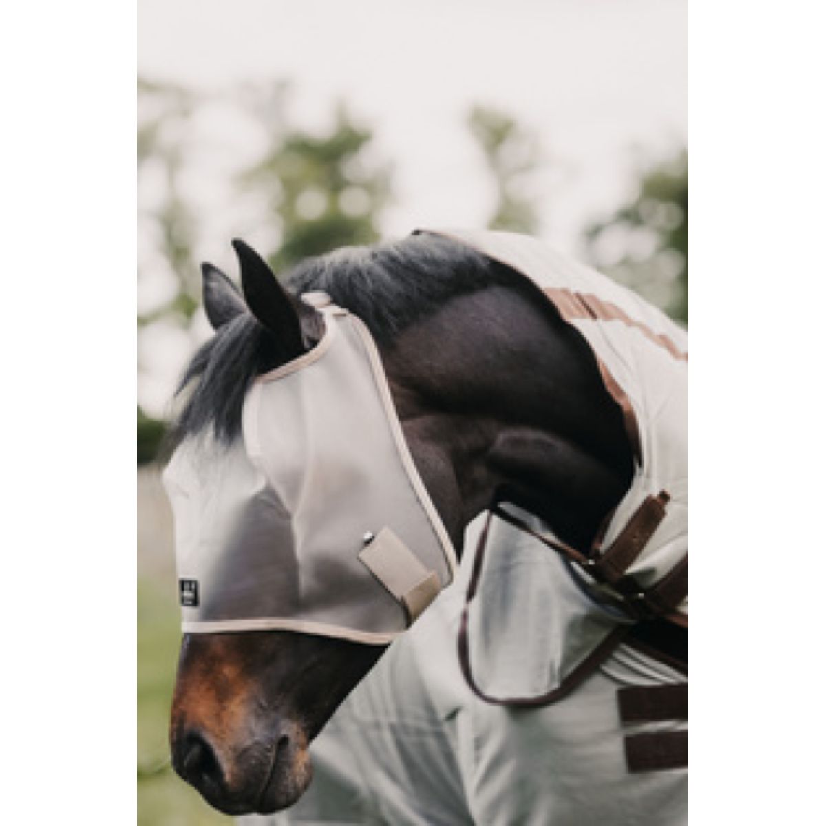 Kentucky Horsewear Maschera per Mosche Classic Beige