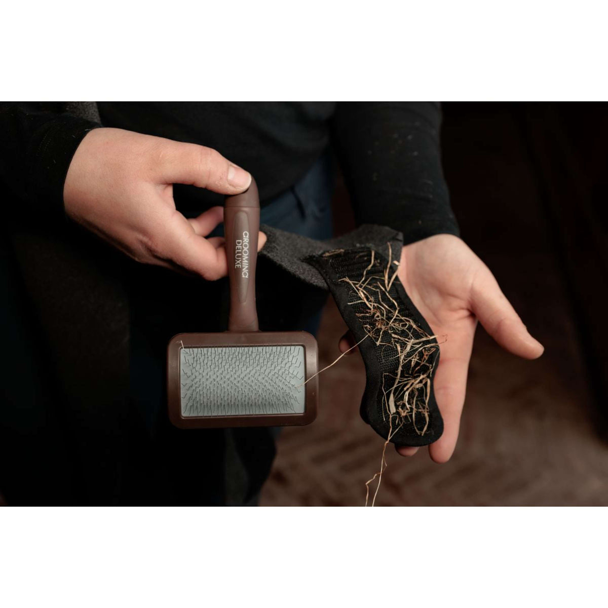 Grooming Deluxe by Kentucky Velcro Cleaning Brush Marrone