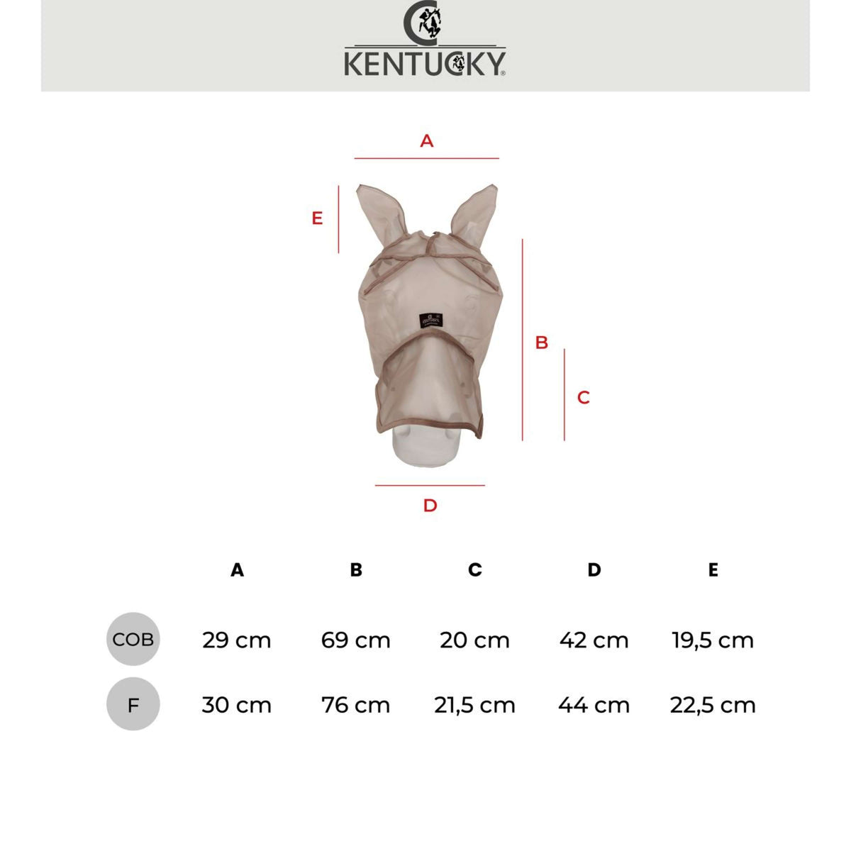 Kentucky Maschera per Mosche Heart con Orecchie e Naso Nero