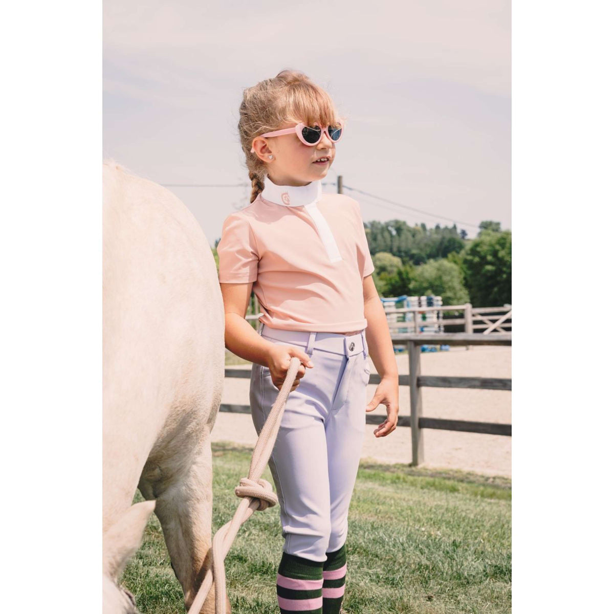 Kentucky Pantaloni da Equitazione Miami City Knee Grip Girls Viola chiaro