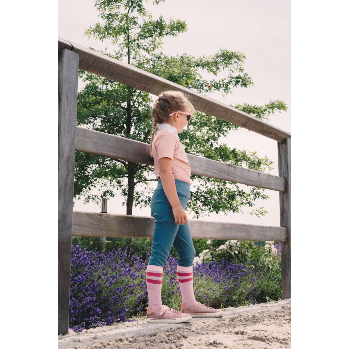 Kentucky Leggings da Equitazione Miami Knee Grip Girls Smeraldo