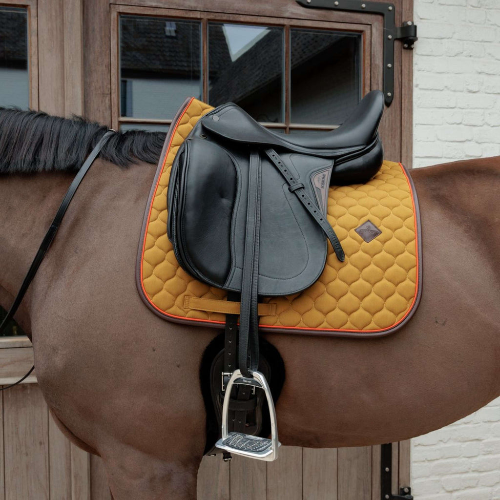 Kentucky Horsewear Sottosella Onion Quilt Leather Neon Dressage Cachi