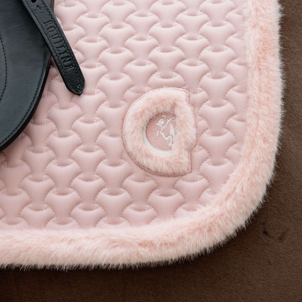 Kentucky Horsewear Sottosella Fake Fur Onion Quilt Dressage Rosa antico