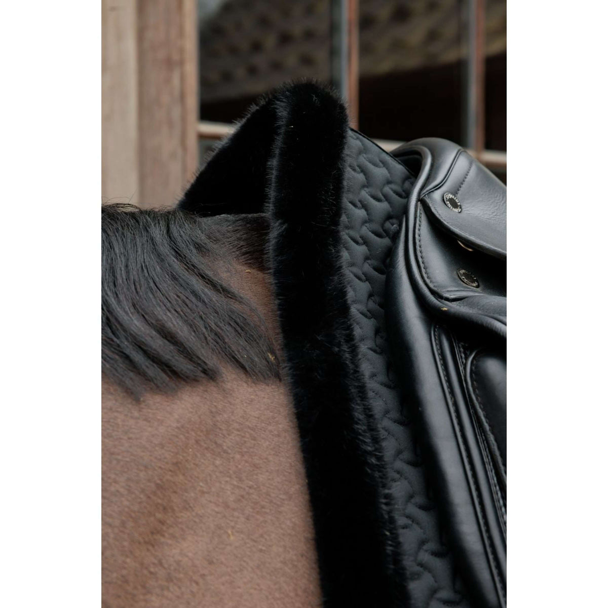 Kentucky Horsewear Sottosella Fake Fur Onion Quilt Dressage Nero