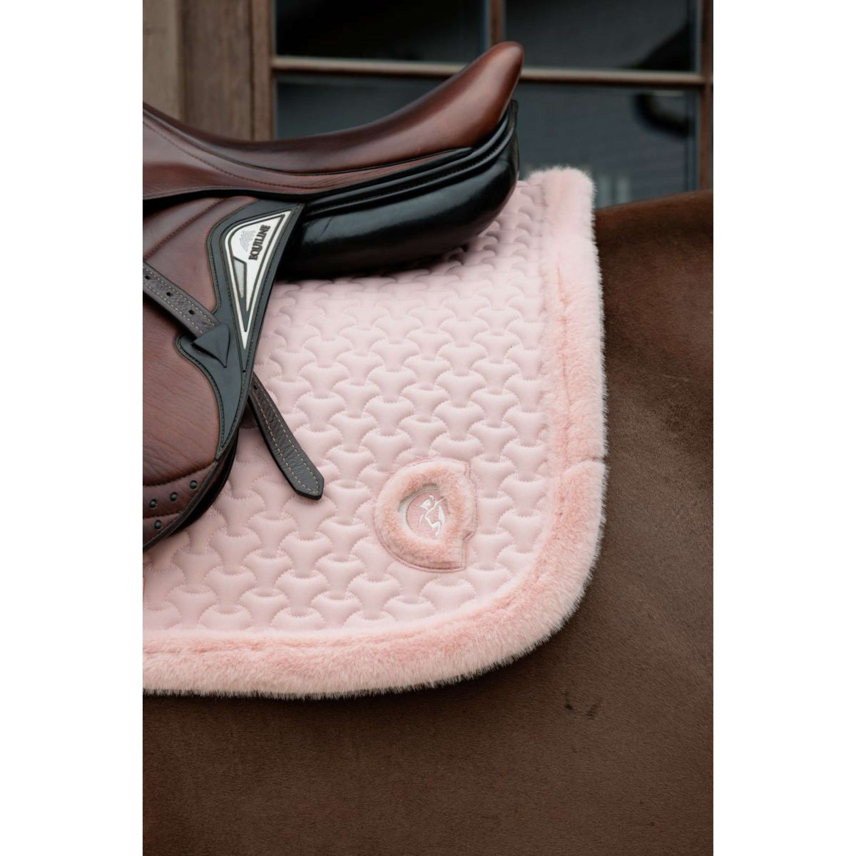 Kentucky Horsewear Sottosella Fake Fur Onion Quilt saltando Rosa antico