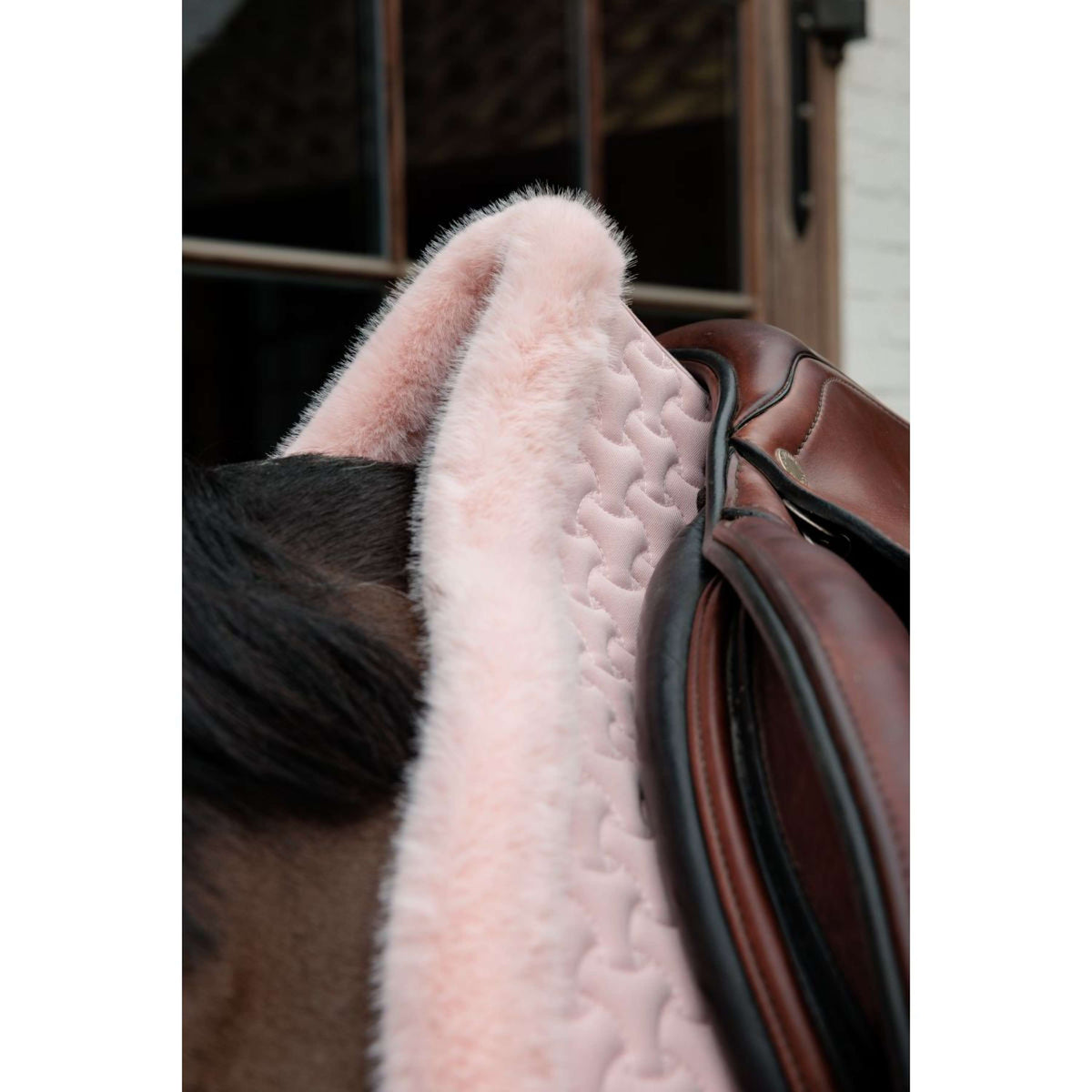 Kentucky Horsewear Sottosella Fake Fur Onion Quilt saltando Rosa antico