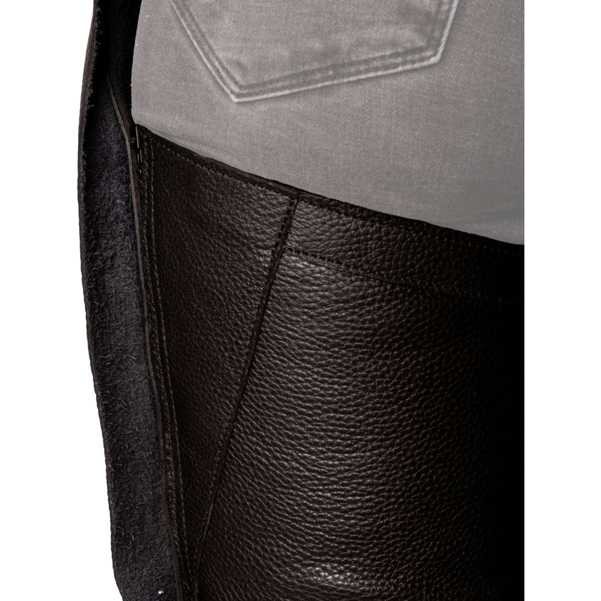 Dyon Chaps lunghi in Pelle Standard Nero